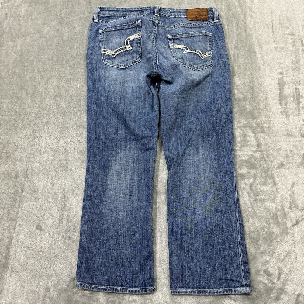 Big Star Jeans Womens 31 Blue Rikki Low Rise Fit Cropped Medium Wash Denim Logo - Picture 2 of 11